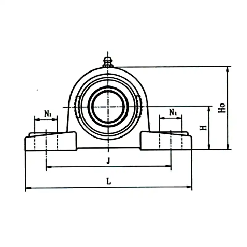 UCP300 vertical with set screwStructure diagram